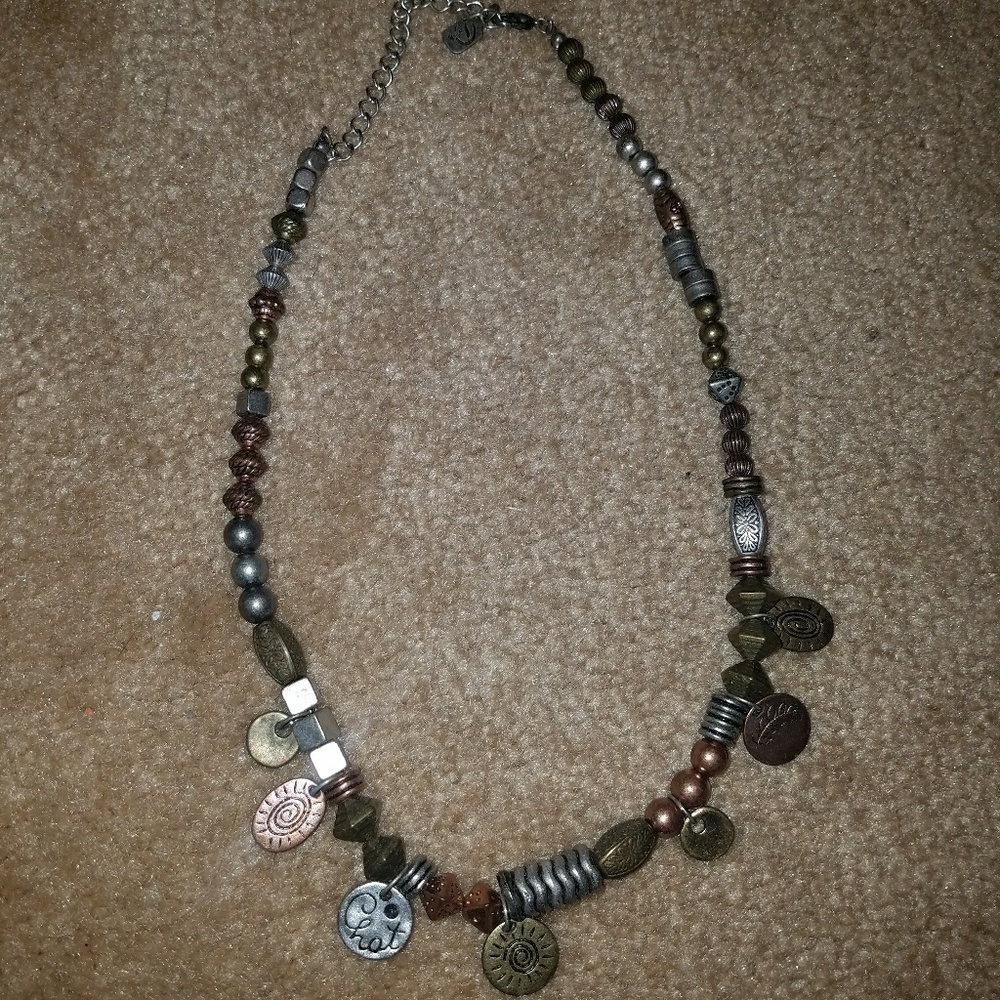 VINTAGE charm statement necklace